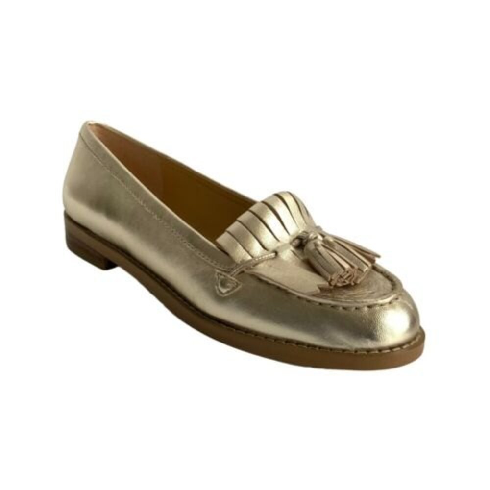Talbots Genuine Leather Kiltie Loafer Gold-tone 6